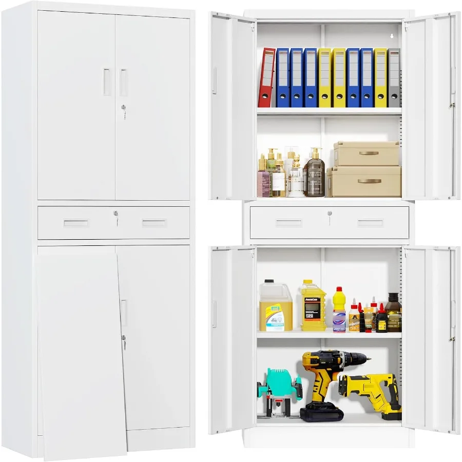 Storage & Organization - خزانة تخزين معدنية متعددة الاستخدامات للمكتب،
