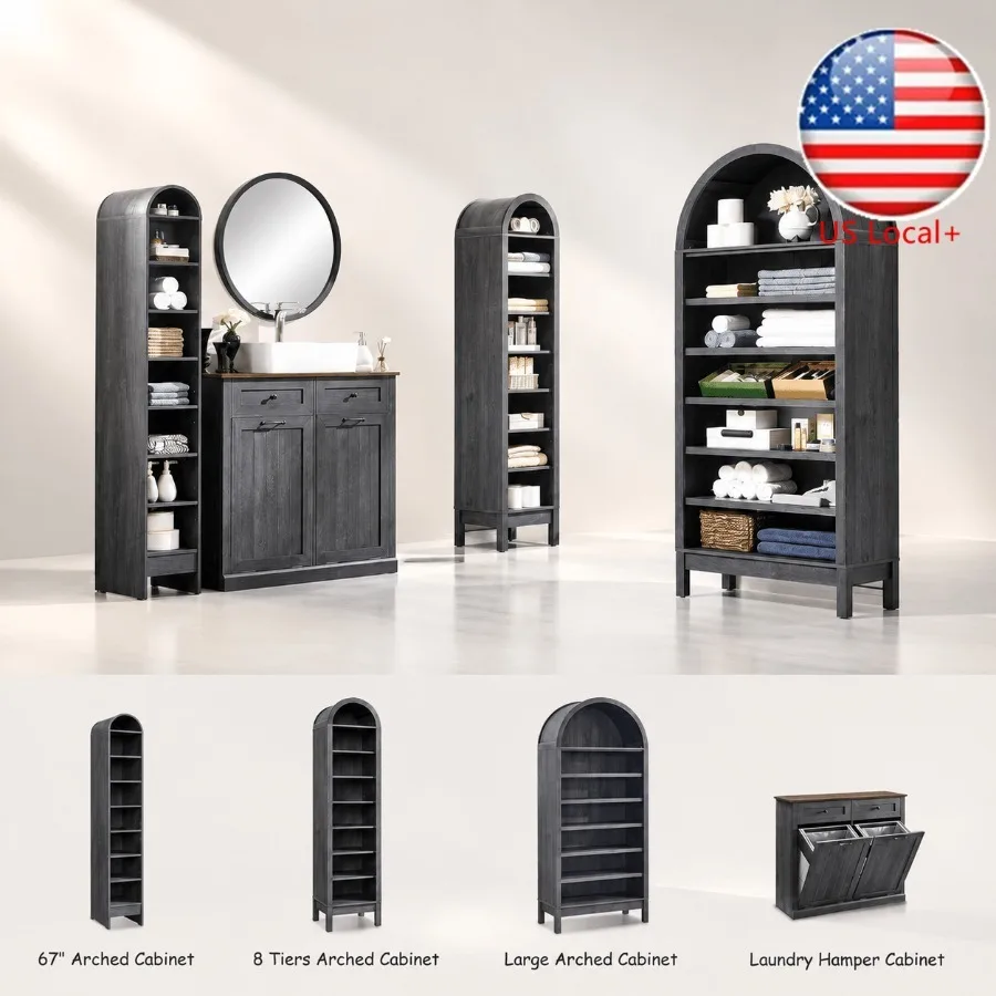 خزانة تخزين حمام عالية بتصميم  - مراجعة Storage & Organization وسعره