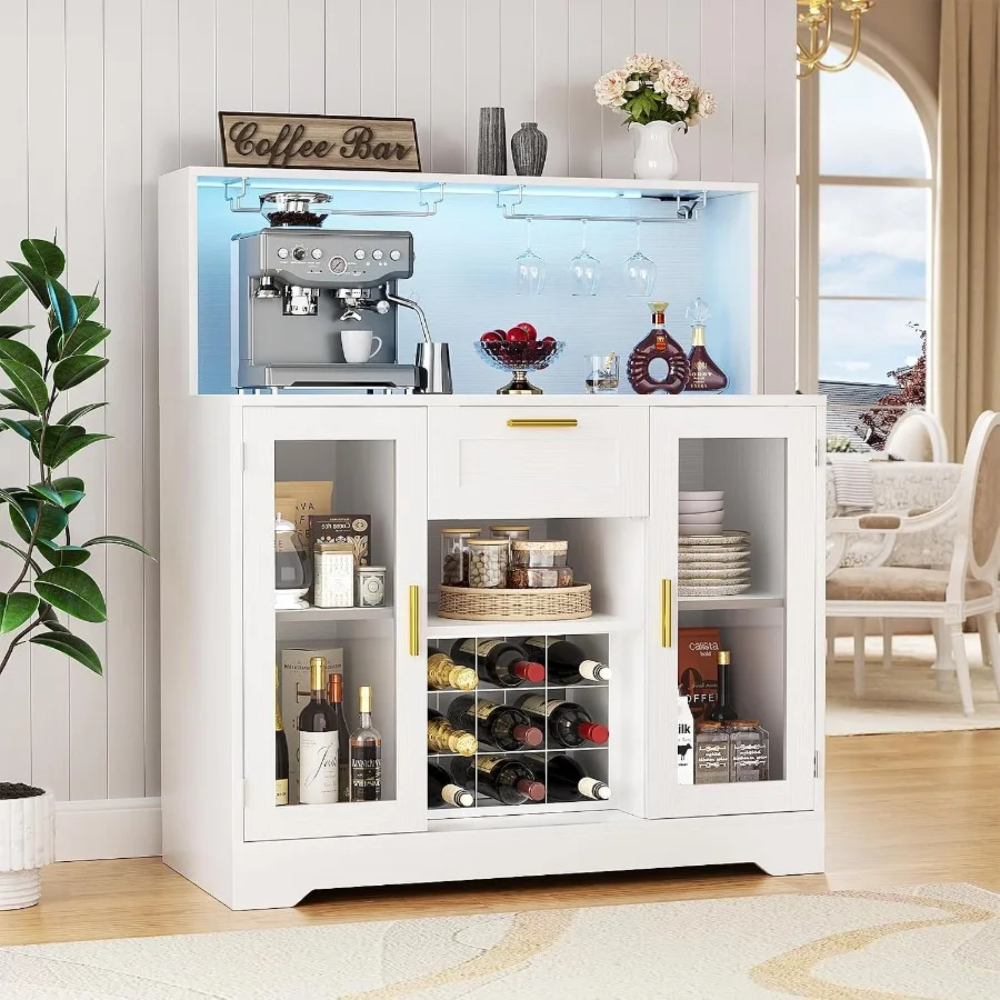 خزانة بار للقهوة مزودة بإضاءة  - مراجعة Storage & Organization وسعره