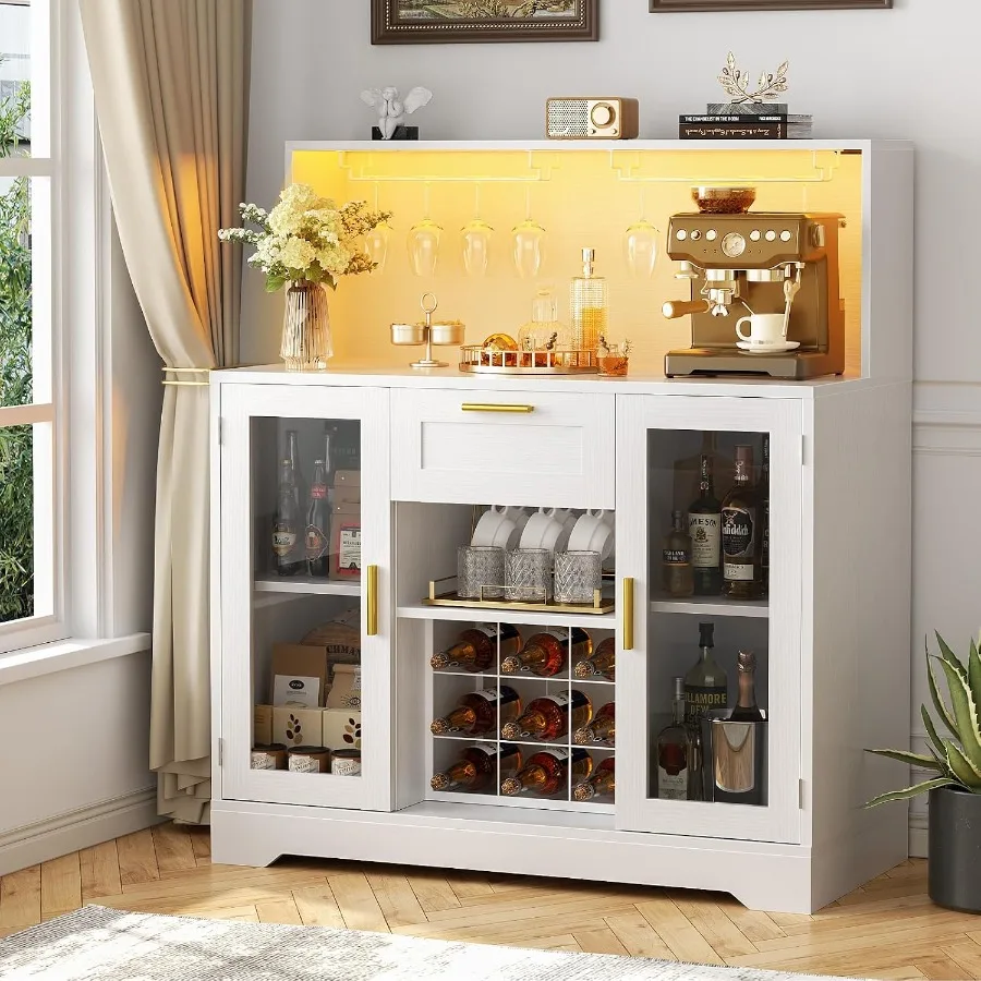 خزانة بار للقهوة مزودة بإضاءة  - مراجعة Storage & Organization وسعره